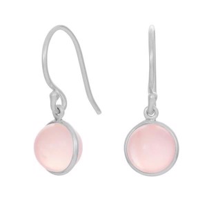 Nordahl Jewellery - SWEETS52 ørebøjler i sølv m. rosakvarts 329 016
